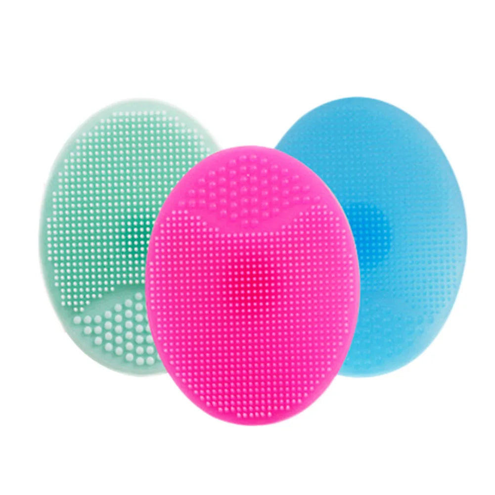 Soft Silicone Facial Cleansing Brush Face Washing Exfoliating Blackhead Brush Remover Skin SPA Scrub Pad Tool