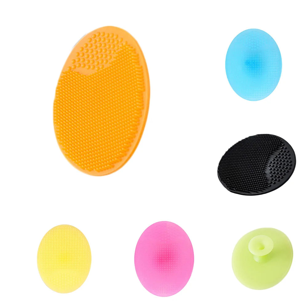 Soft Silicone Facial Cleansing Brush Face Washing Exfoliating Blackhead Brush Remover Skin SPA Scrub Pad Tool