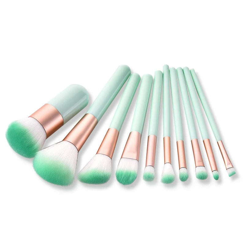 10pcs/lot Makeup Brush Tools Face Eyeshadow Foundation Make Up Brushes