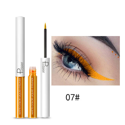 Quick-Drying Waterproof And Sweat-Proof Liquid Eyeliner Does Not Smudge Cosmetics Pudaier Color Eyeliner