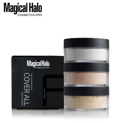 Makeup Magical Halo Three Color Natural Concealer Loose Powder Makeup Powder Waterproof Not Take Off Makeup