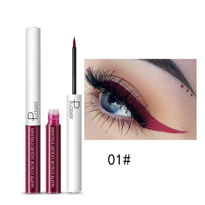 Quick-Drying Waterproof And Sweat-Proof Liquid Eyeliner Does Not Smudge Cosmetics Pudaier Color Eyeliner