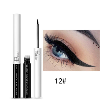 Quick-Drying Waterproof And Sweat-Proof Liquid Eyeliner Does Not Smudge Cosmetics Pudaier Color Eyeliner