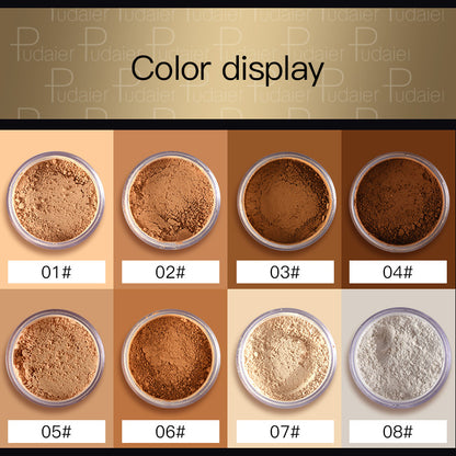 Pudaier Mineral Matte Pearlescent Loose Powder High Gloss Repair Powder Concealer Fixing Powder