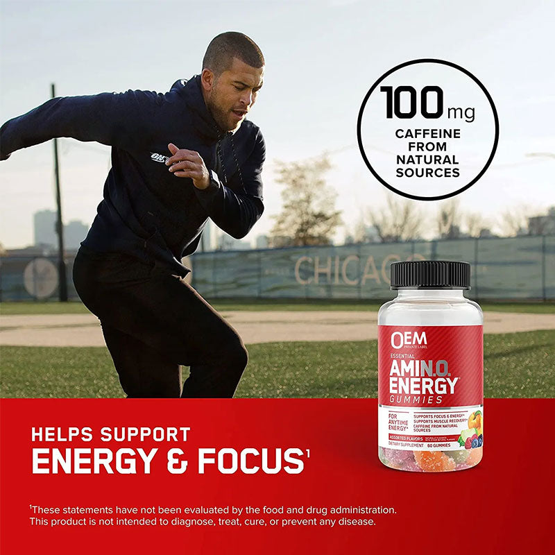 Energy gummies amino acids exercise and fitness gummies